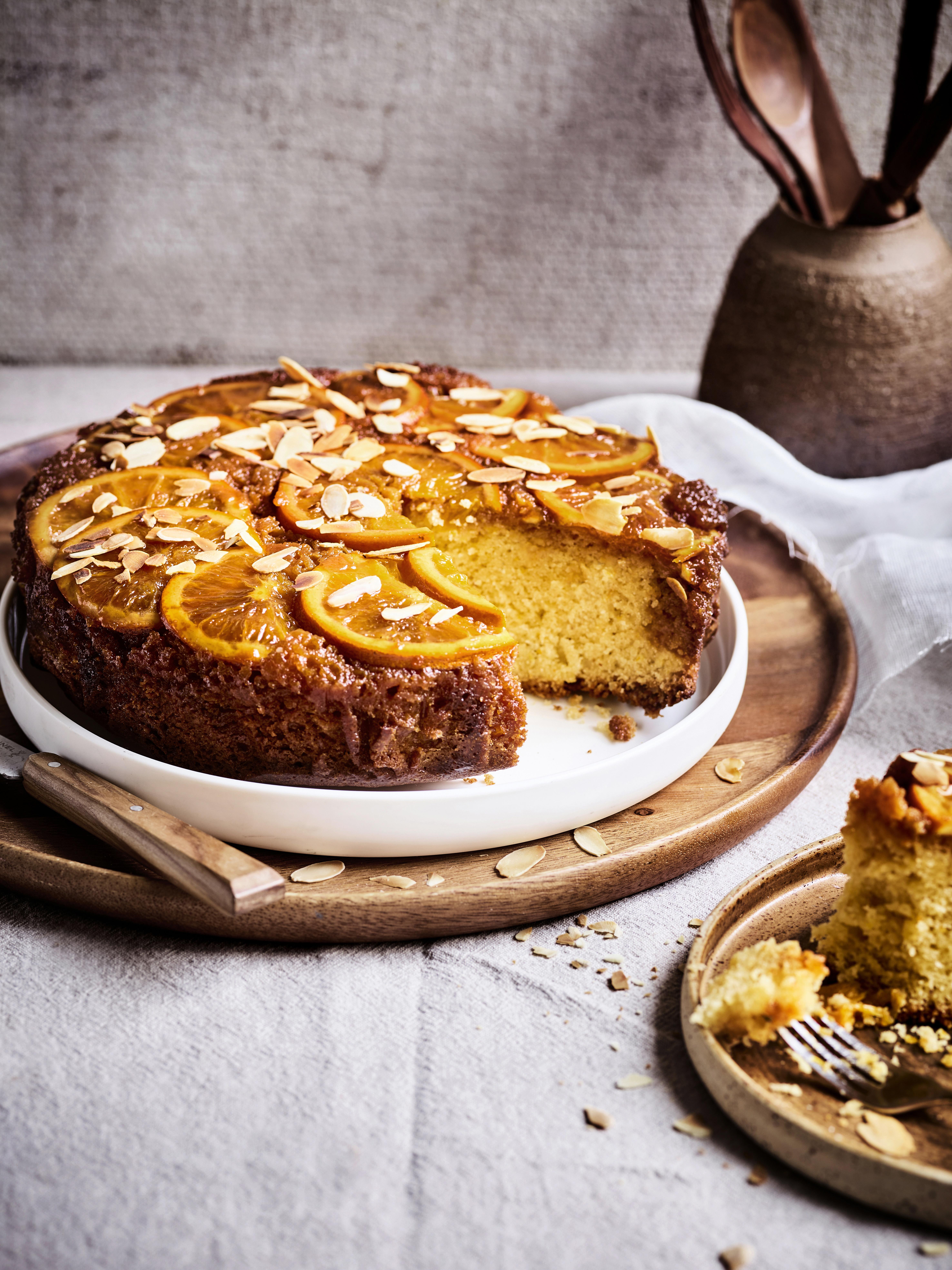 Sinaasappel-marsepeincake